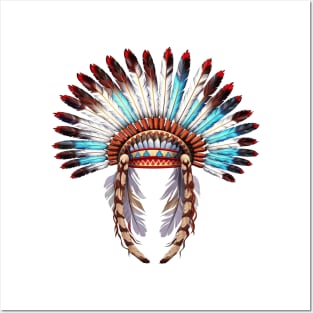 Native American Feather Headdress #3 Posters and Art